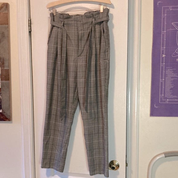 Prince of wales check paper bag trs. - Picture 1 of 5